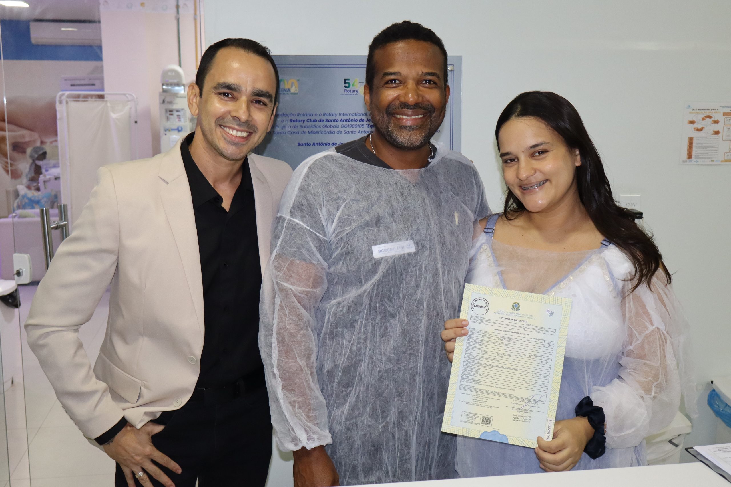 Casal oficializa união em cerimônia inédita no Complexo Neonatal da Santa Casa de Misericórdia